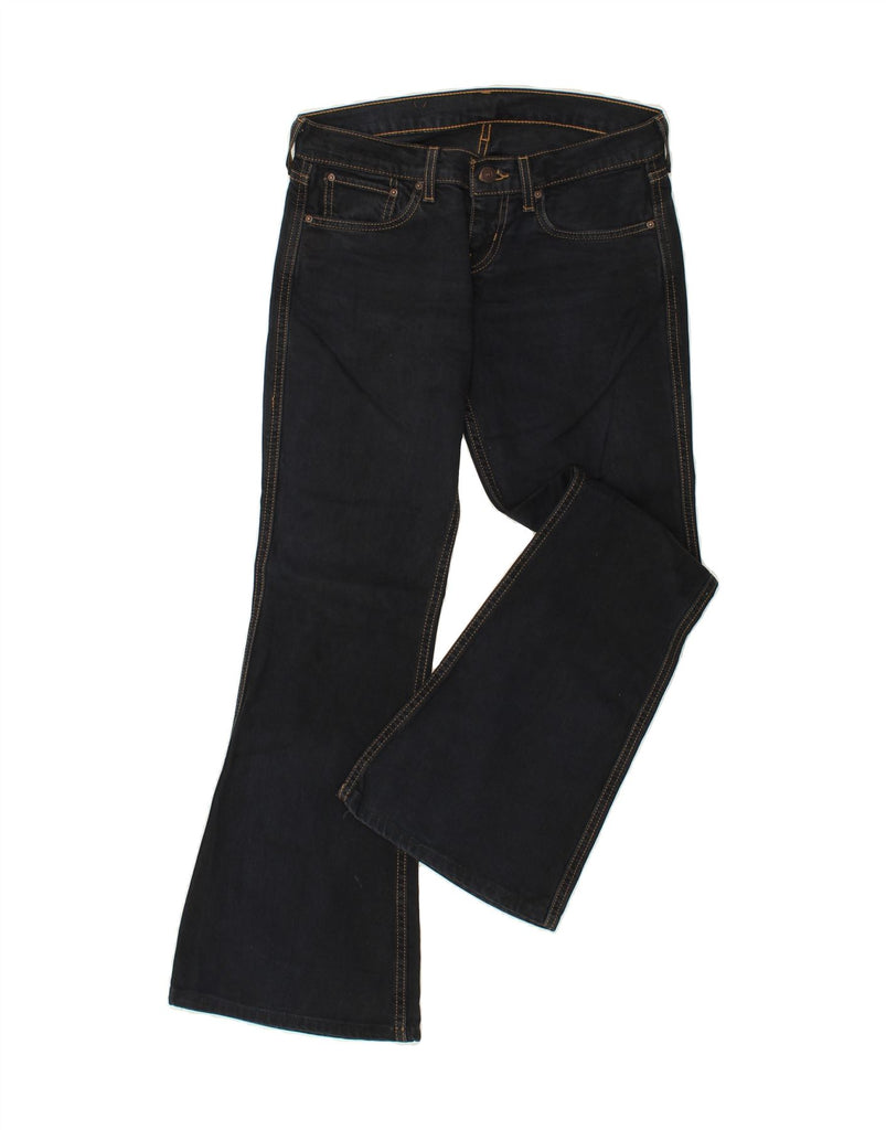 LEVI'S Womens Low Waist Flared Jeans W30 L29 Navy Blue Cotton Vintage Levi's and Second-Hand Levi's from Messina Hembry 