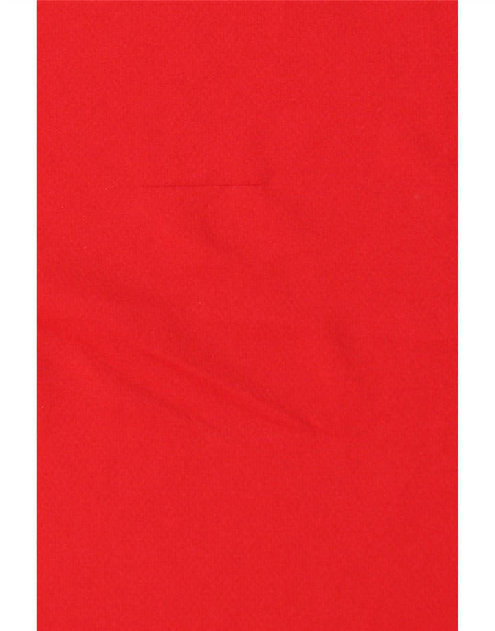 Adidas Mens Climalite T-Shirt Top Large Red Colourblock Polyester