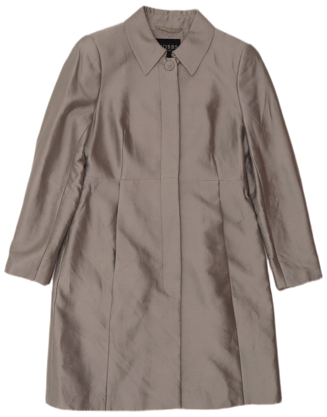 Hobbs Womens Overcoat UK 10 Small Grey Wool