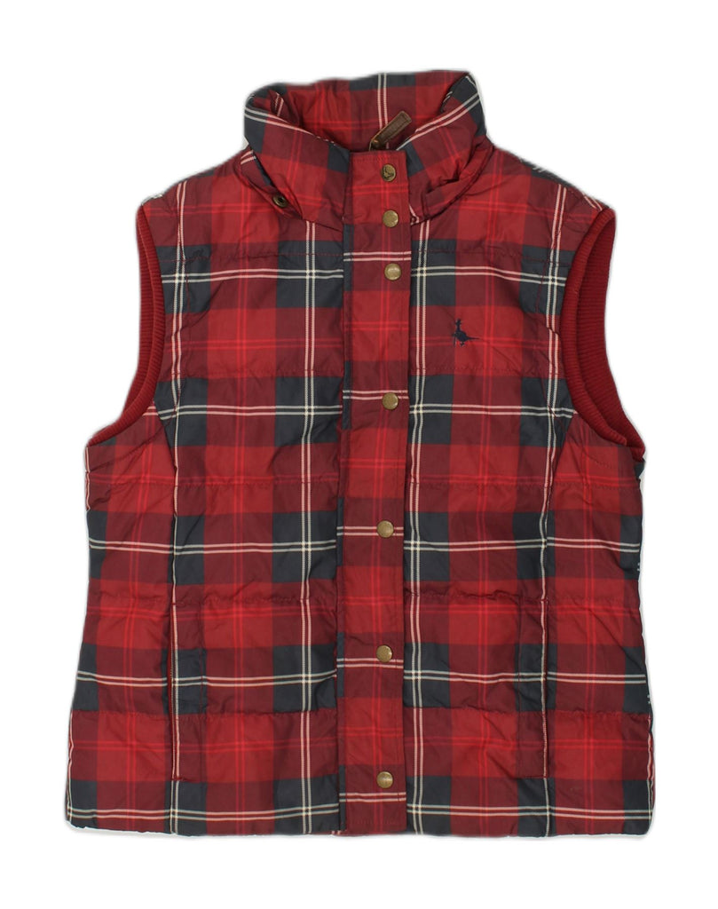 JACK WILLS Womens Padded Gilet UK 12 Medium  Red Check Polyester | Vintage Jack Wills | Thrift | Second-Hand Jack Wills | Used Clothing | Messina Hembry 