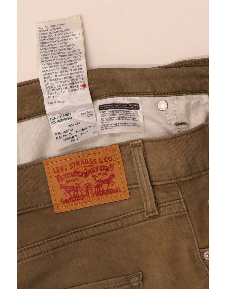 Levi's Mens 312 Shaping Slim Jeans W31 L30 Beige Cotton