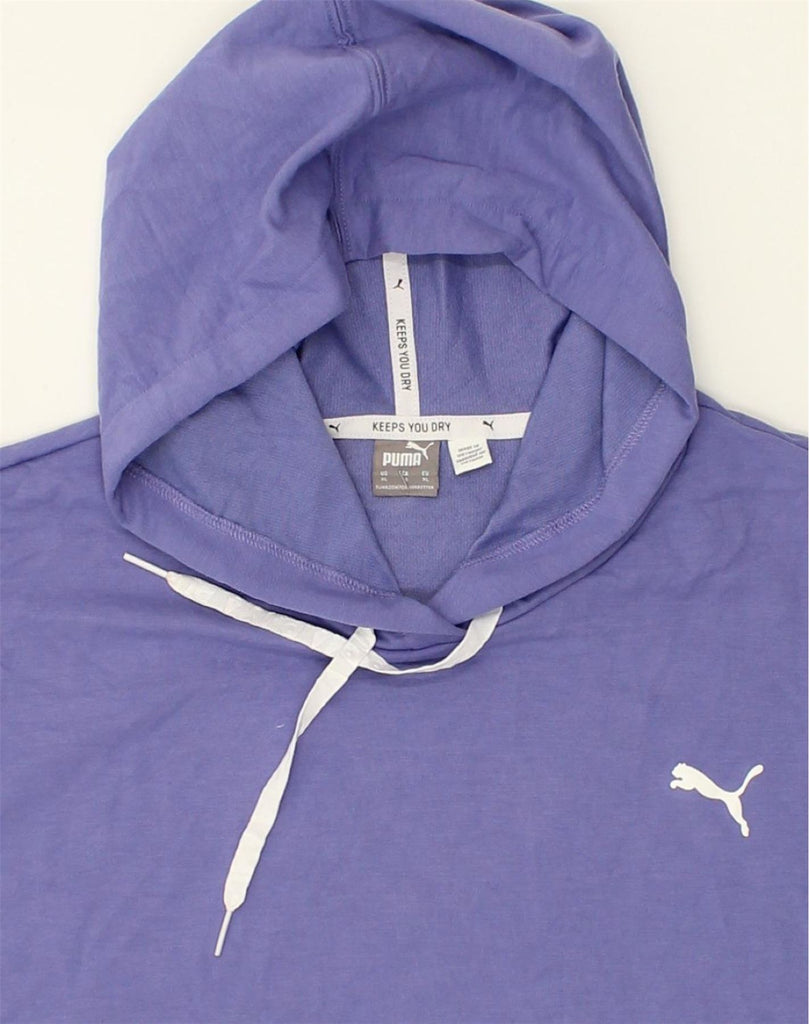 PUMA Womens Hoodie Jumper UK 18 XL Purple Polyester | Vintage Puma | Thrift | Second-Hand Puma | Used Clothing | Messina Hembry 