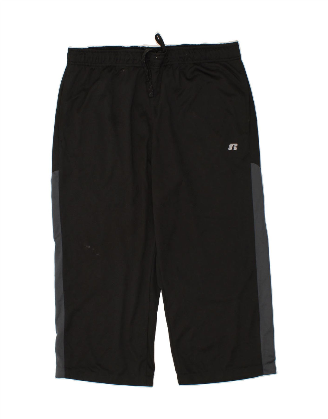 RUSSELL ATHLETIC Mens Capri Tracksuit Trousers Large Black Polyester Vintage Russell Athletic and Second-Hand Russell Athletic from Messina Hembry 