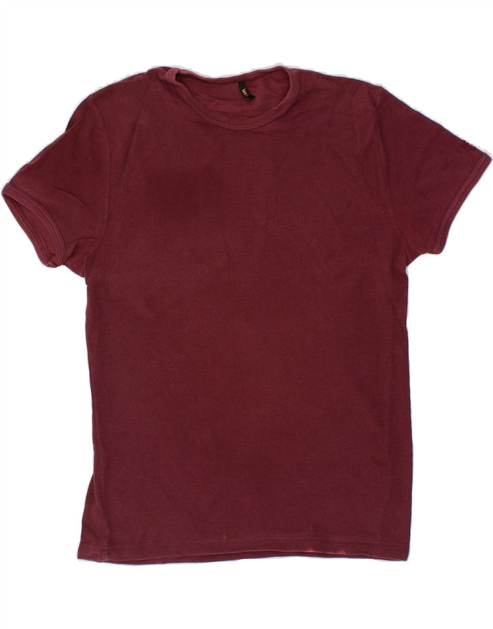 LEE Mens T-Shirt Top Large Maroon Cotton Vintage Lee and Second-Hand Lee from Messina Hembry 