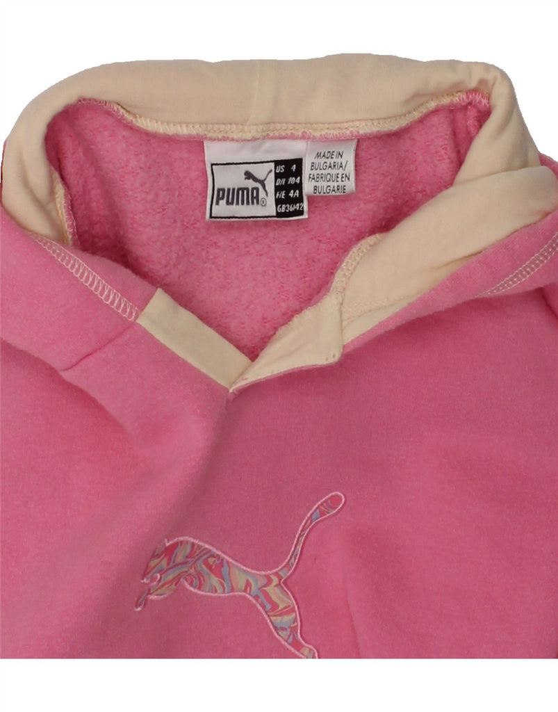 PUMA Girls Graphic Hoodie Jumper 3-4 Years Pink | Vintage Puma | Thrift | Second-Hand Puma | Used Clothing | Messina Hembry 