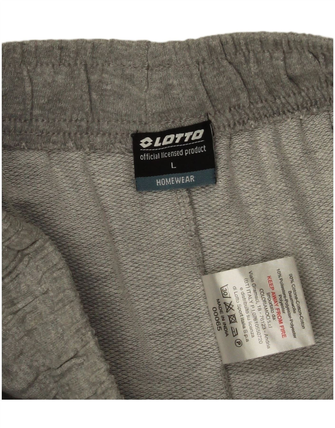 Lotto Mens Sport Shorts Large  Grey Flecked Cotton