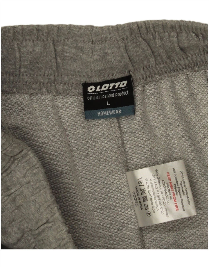 Lotto Mens Sport Shorts Large  Grey Flecked Cotton