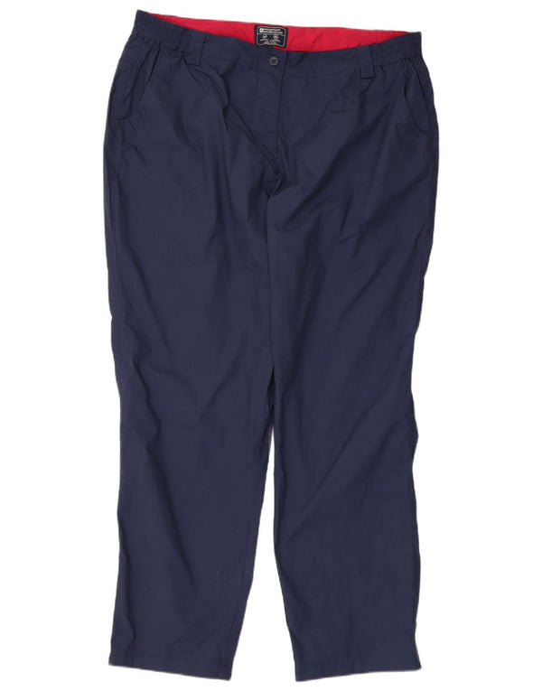 Mountain Warehouse Womens High Waist Casual Trousers UK 18 XL W36 L29 Navy