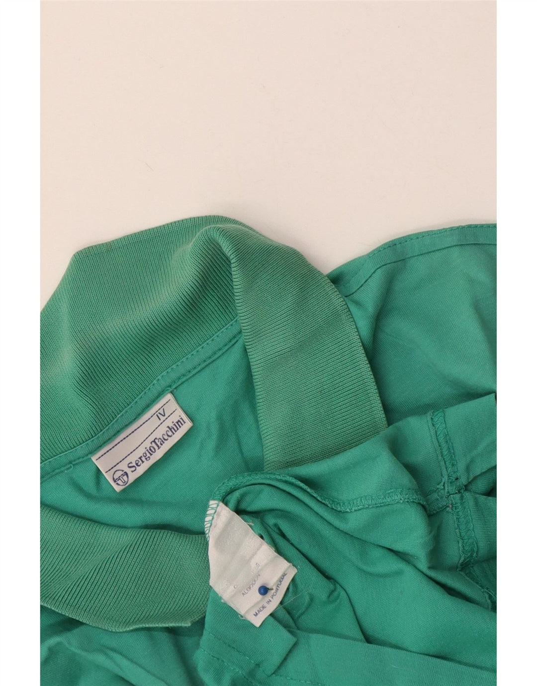Sergio Tacchini Mens Polo Shirt Medium Green Cotton