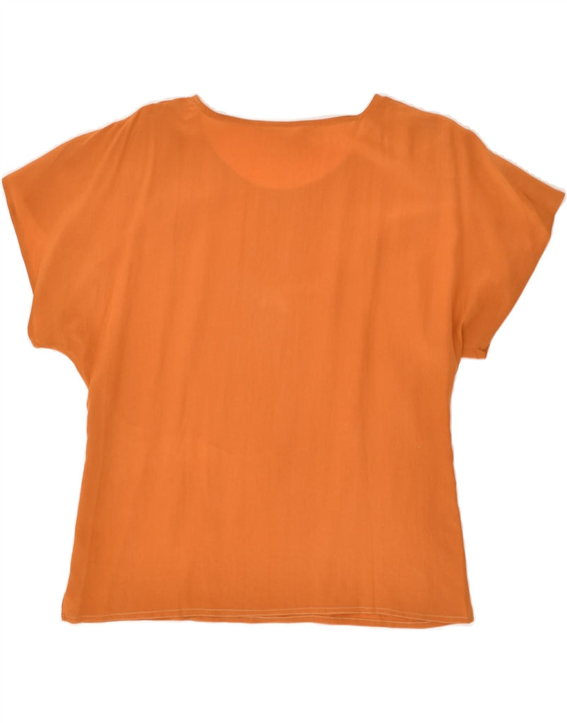 MAX MARA Womens Blouse Top UK 14 Large Orange Silk | Vintage Max Mara | Thrift | Second-Hand Max Mara | Used Clothing | Messina Hembry 