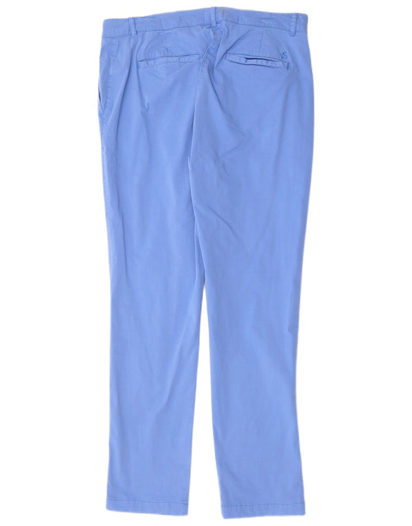 JOULES Womens Relaxed Fit Chino Trousers UK 14 Large W34 L30 Blue Cotton