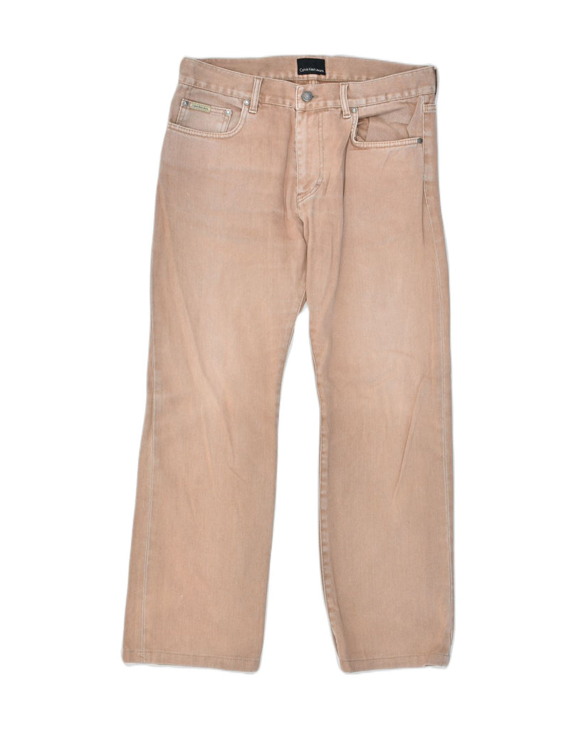 CALVIN KLEIN Womens Straight Jeans W31 L29 Beige Cotton | Vintage | Thrift | Second-Hand | Used Clothing | Messina Hembry 