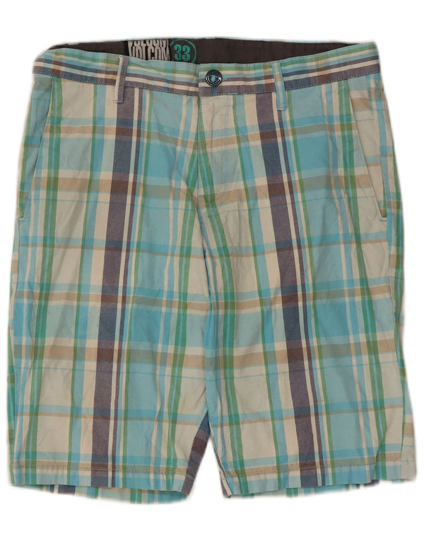 Volcom Mens Chino Shorts W33 Medium Multicoloured Check Cotton