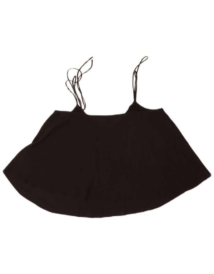 Topshop Womens Cami Top UK 12 Medium Black Polyester