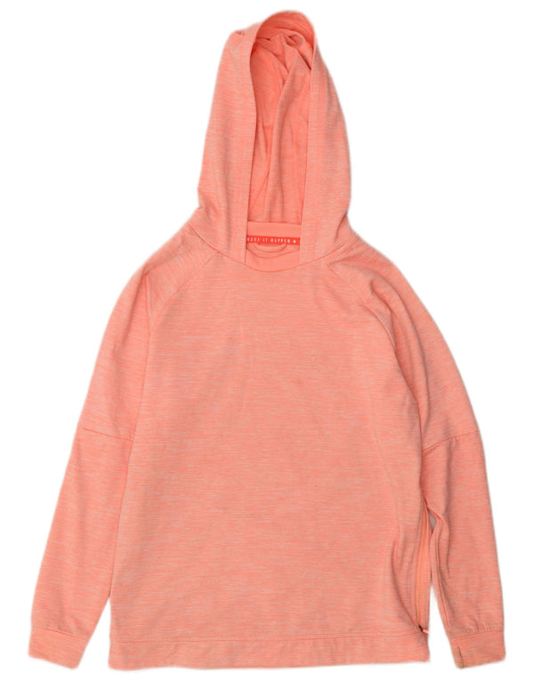 Zara Girls Hoodie Jumper 11-12 Years Pink Flecked Polyester