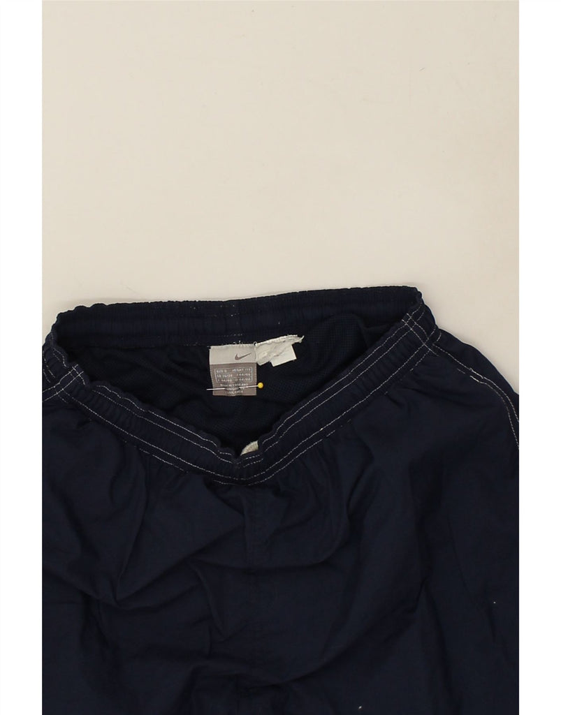 NIKE Mens Graphic Sport Shorts UK 36/38 Small Navy Blue | Vintage Nike | Thrift | Second-Hand Nike | Used Clothing | Messina Hembry 