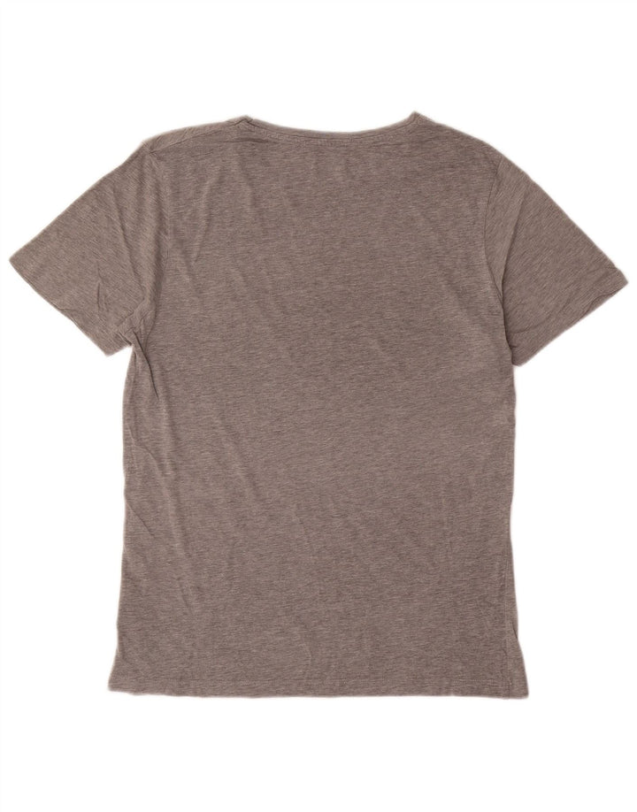 Jack & Jones Mens Graphic T-Shirt Top Medium Grey Cotton