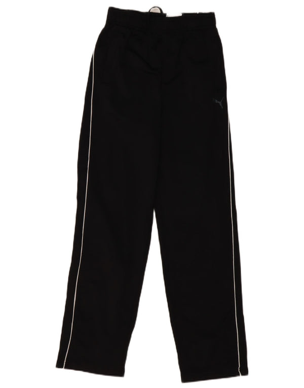 PUMA Boys Tracksuit Trousers 11-12 Years Large Black Polyester