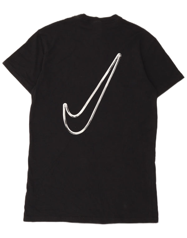 Nike Mens Swoosh Graphic T-Shirt Top Medium Black Cotton