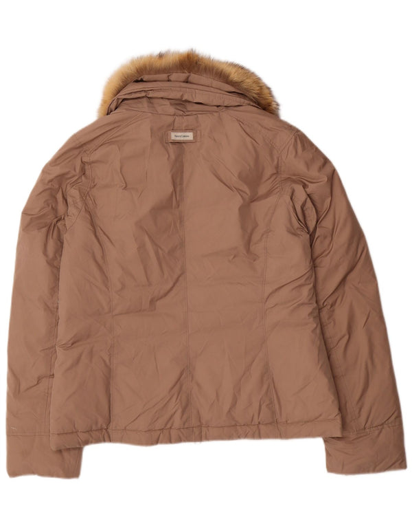 Henry Cottons Womens Padded Jacket IT 46 Large Brown Polyester