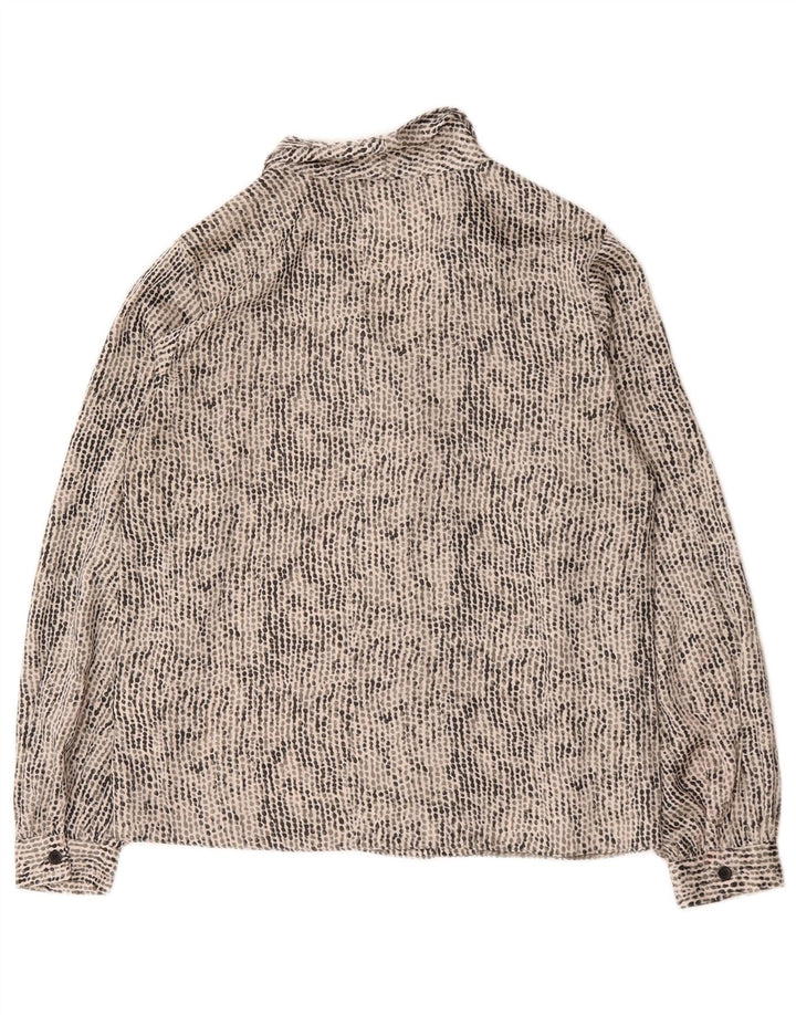 Topshop Womens Oversized Shirt Blouse UK 6 XS Multicoloured Spotted