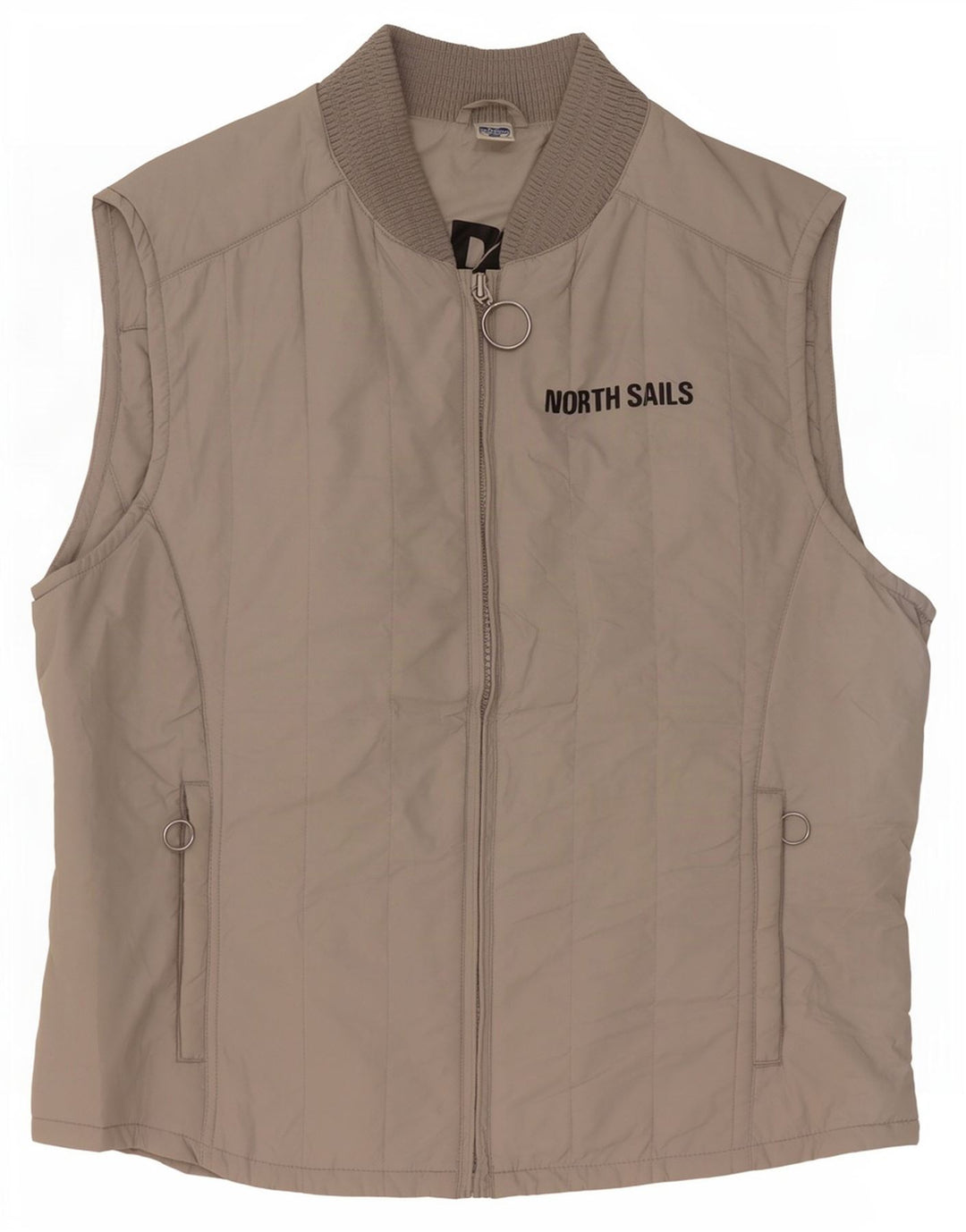 North Sails Mens Padded Gilet UK 42 XL Beige Polyamide