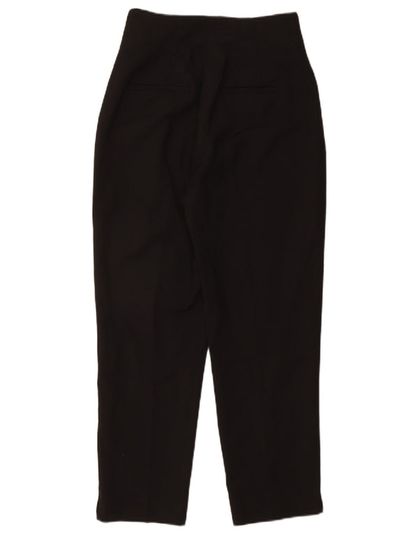 Zara Womens High Waist Tapered Chino Trousers EU 38 Small W28 L26 Black