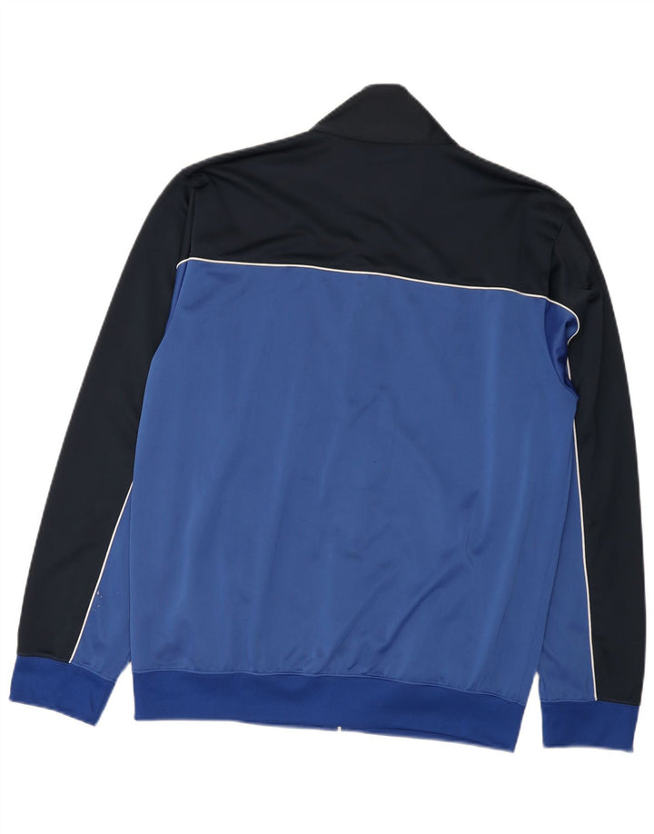 Champion Mens Graphic Tracksuit Top Jacket XL Blue Colourblock Polyester