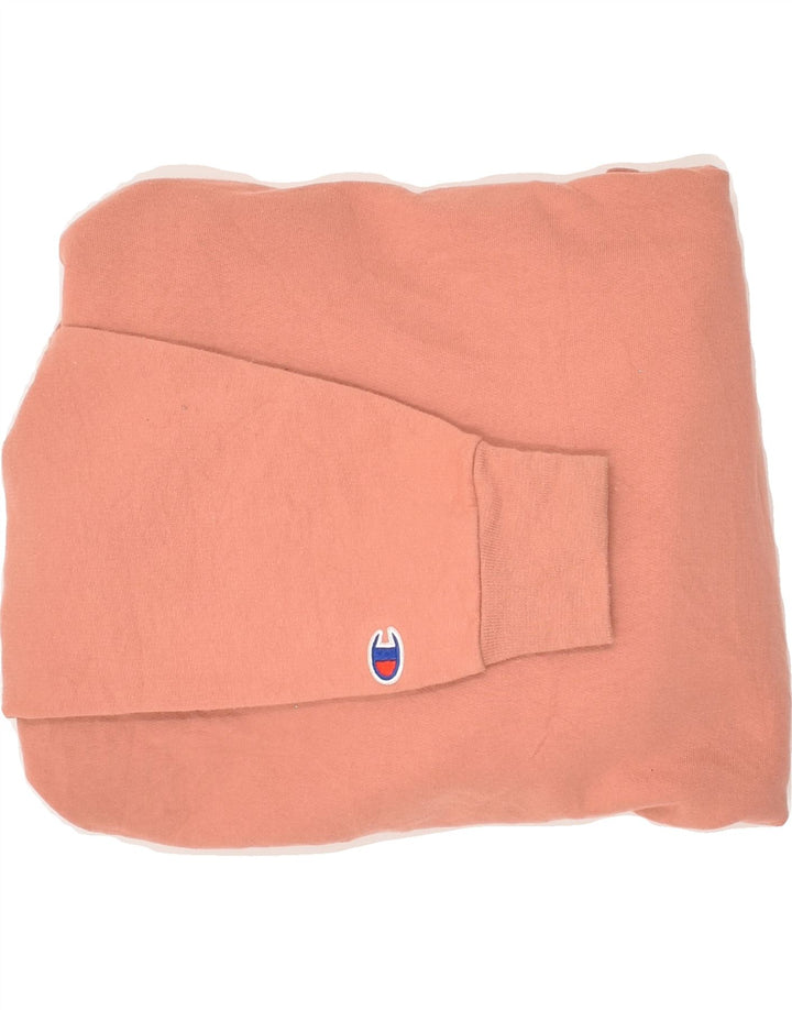 CHAMPION Mens Graphic Hoodie Jumper Small Orange Cotton Vintage Champion and Second-Hand Champion from Messina Hembry 