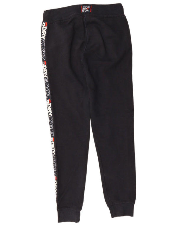 Superdry Mens Graphic Tracksuit Trousers Joggers Medium Navy Blue Cotton