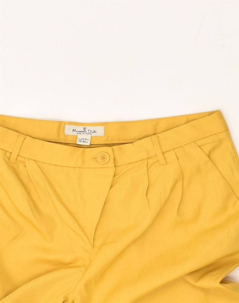 MASSIMO DUTTI Girls Slim Chino Trousers 13-14 Years Large W28 L26 Yellow | Vintage Massimo Dutti | Thrift | Second-Hand Massimo Dutti | Used Clothing | Messina Hembry 