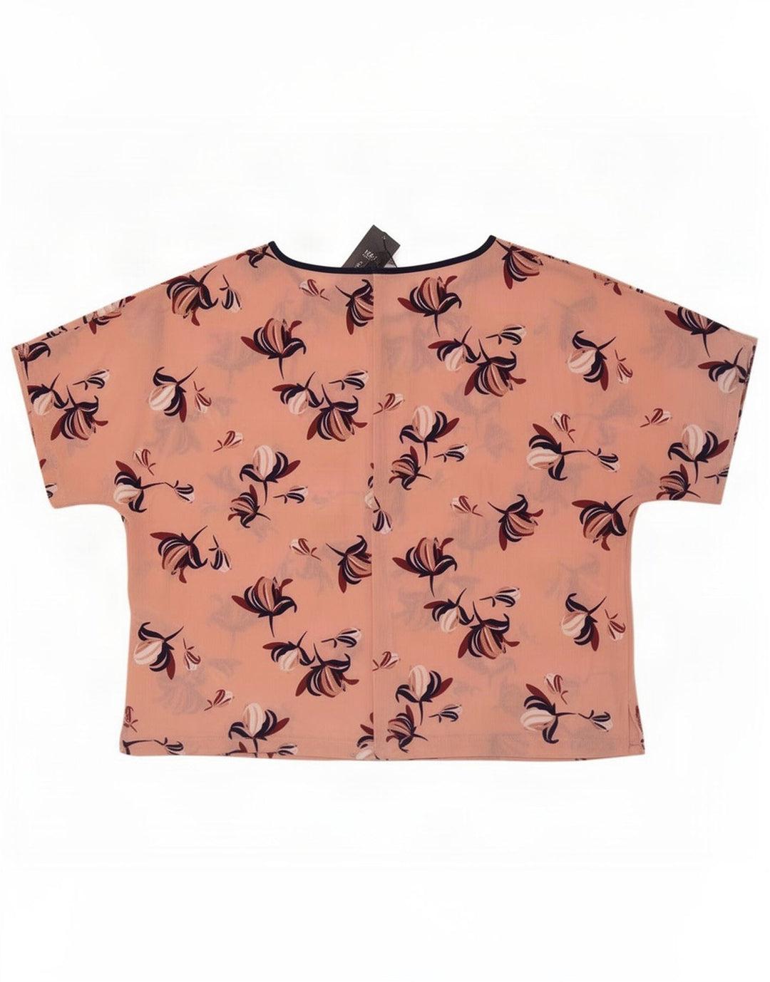 Marks & Spencer Womens Blouse Top UK 16 Large Pink Floral Polyester