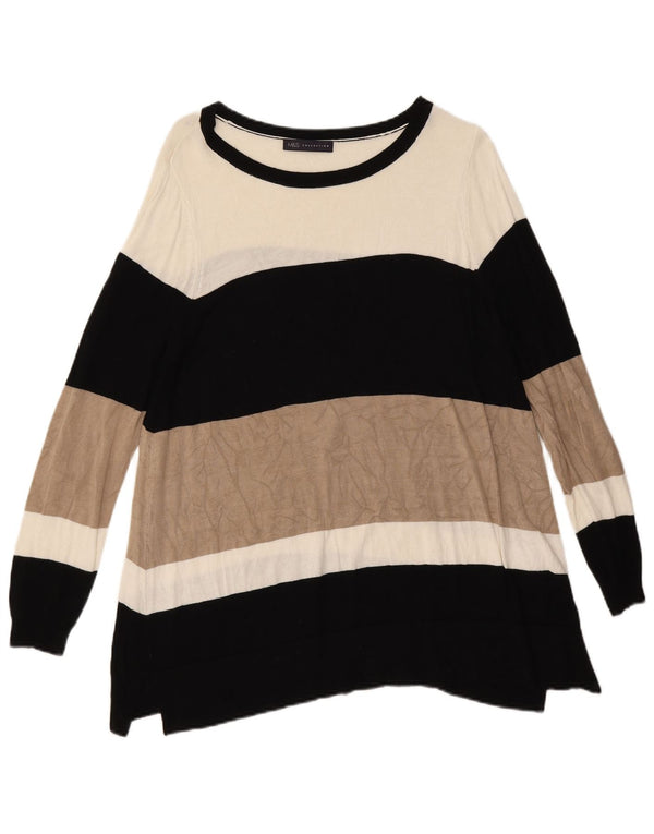 Marks & Spencer Womens Boat Neck Jumper Sweater UK 18 XL Multicoloured