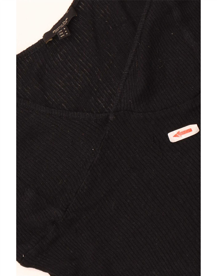 Massimo Dutti Womens Vest Top UK 12 Medium Black