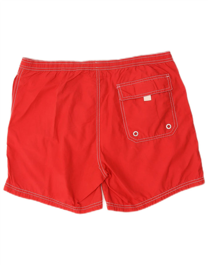 Jack Wills Mens Graphic Swimming Shorts Medium  Red Cotton