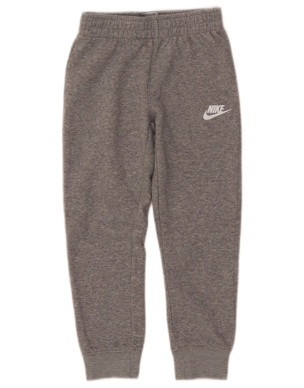Nike Boys Tracksuit Trousers Joggers 5-6 Years Medium Grey Flecked Cotton