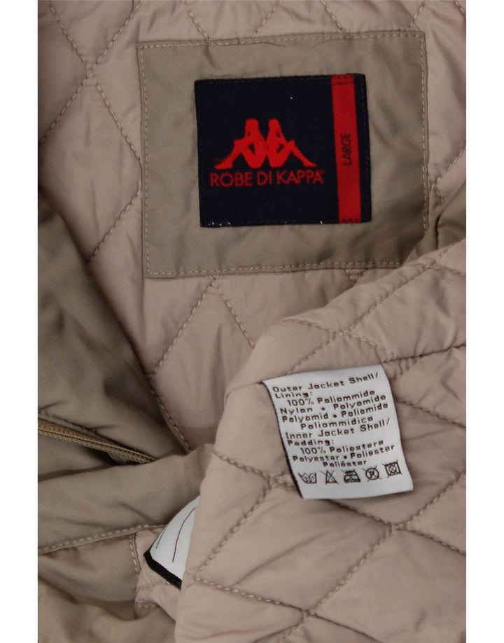 Kappa Mens Padded Jacket UK 40 Large Brown Polyamide