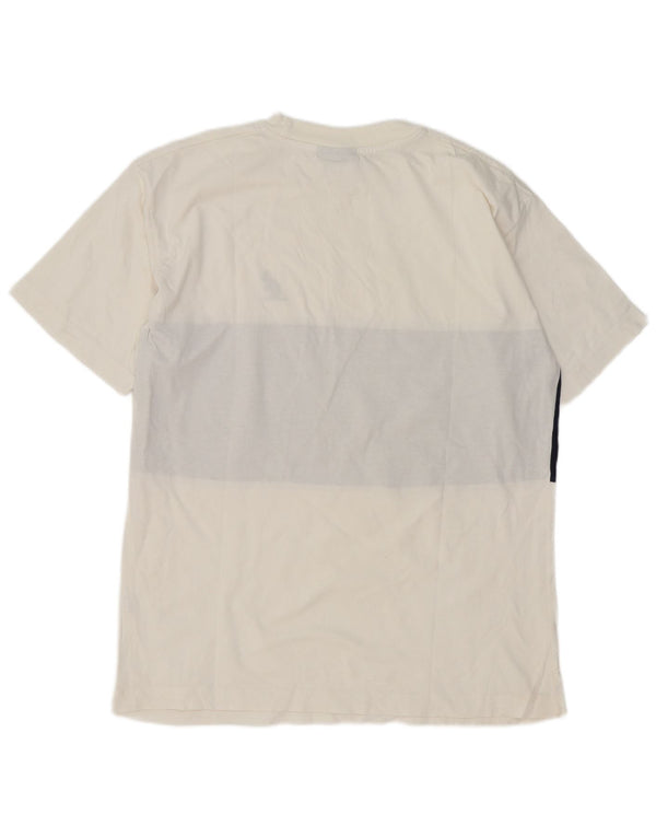 AUSTRALIAN L'ALPINA Mens T-Shirt Top XL White Colourblock Cotton