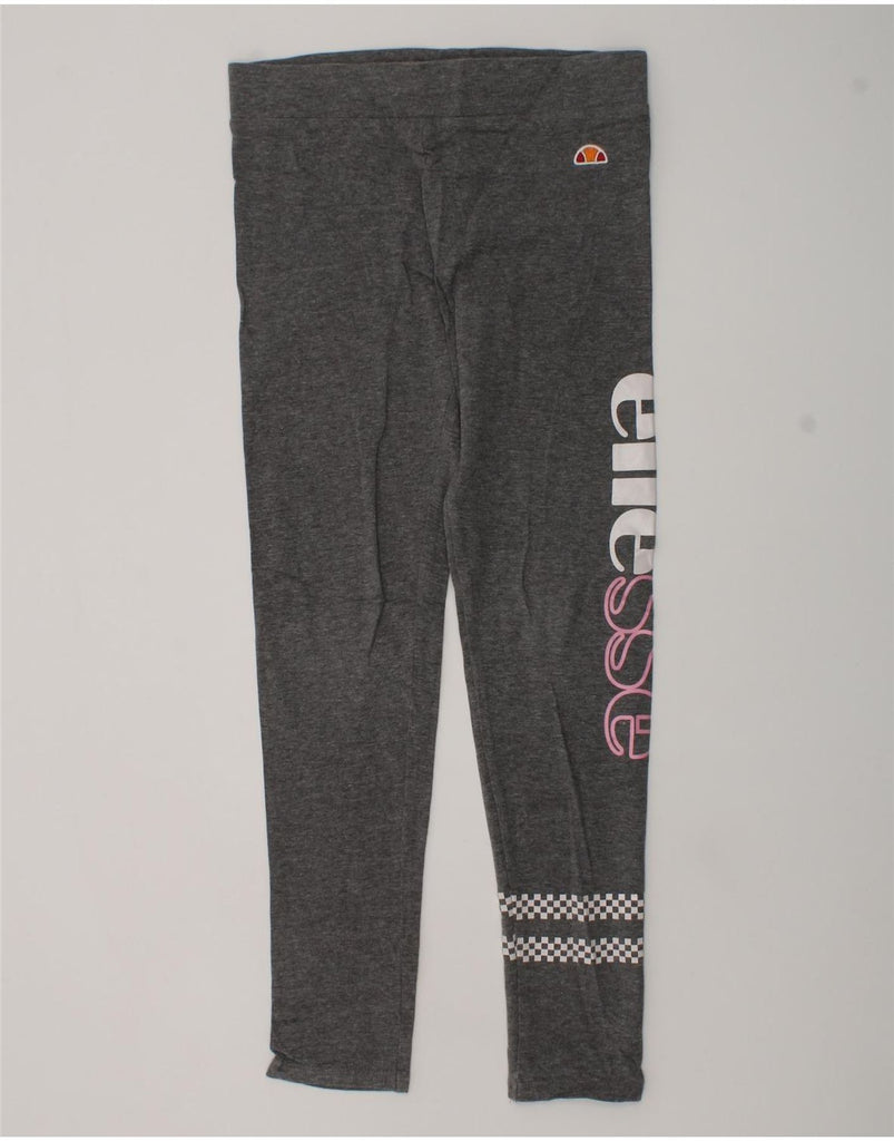 ELLESSE Girls Graphic Leggings 9-10 Years Grey Cotton | Vintage Ellesse | Thrift | Second-Hand Ellesse | Used Clothing | Messina Hembry 