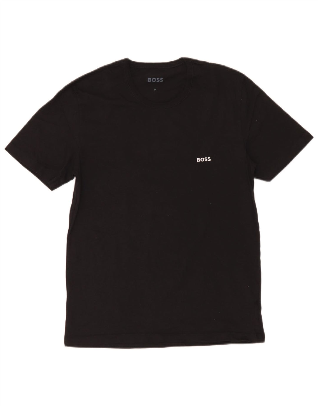 Hugo Boss Mens T-Shirt Top Medium Black Cotton
