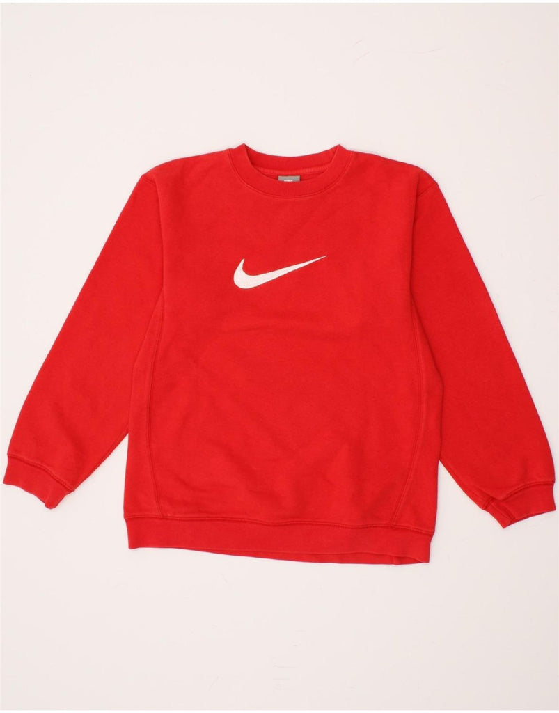 NIKE Boys Sweatshirt Jumper 12-13 Years Large Red Cotton | Vintage Nike | Thrift | Second-Hand Nike | Used Clothing | Messina Hembry 