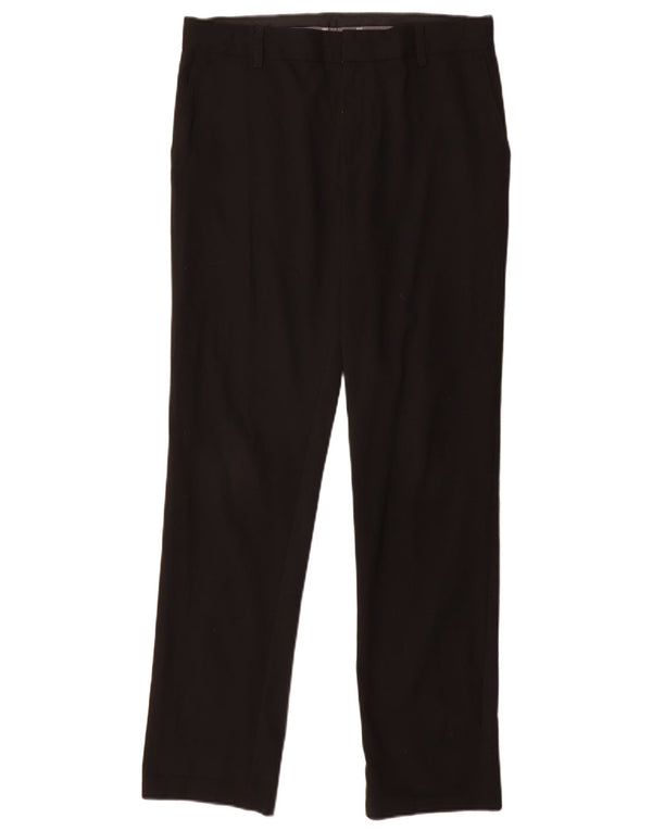 Marks & Spencer Boys Slim Suit Trousers 14-15 Years W30 L30 Black Polyester