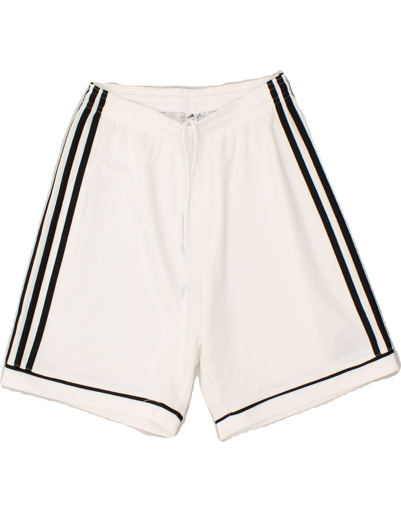 ADIDAS Mens Climalite Sport Shorts XS White Polyester | Vintage Adidas | Thrift | Second-Hand Adidas | Used Clothing | Messina Hembry 
