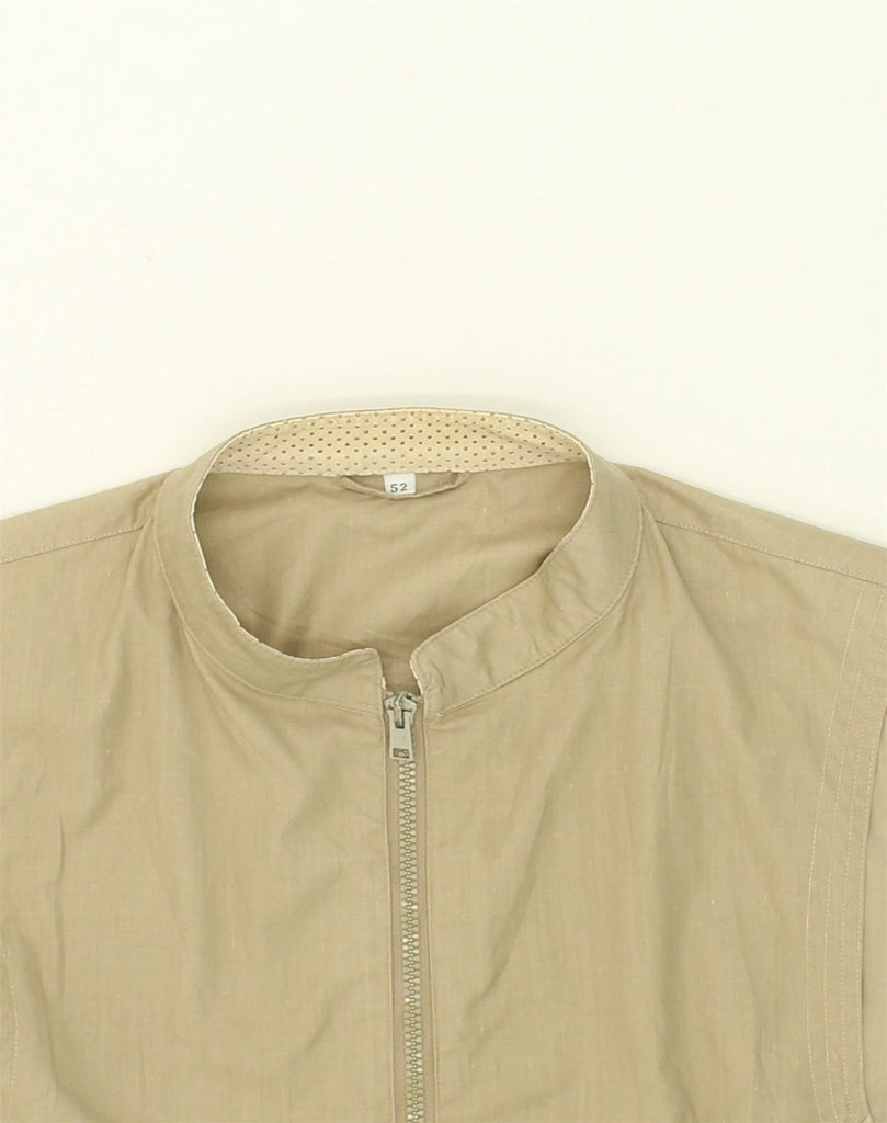 SPORTMAN Mens Bomber Jacket IT 52 XL Beige | Vintage Sportman | Thrift | Second-Hand Sportman | Used Clothing | Messina Hembry 