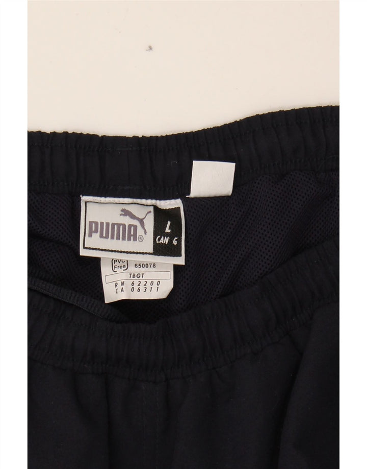 PUMA Mens Tracksuit Trousers Joggers Large  Navy Blue Polyester Vintage Puma and Second-Hand Puma from Messina Hembry 