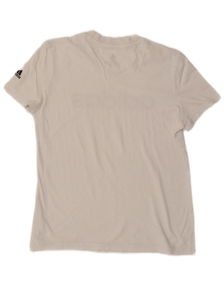 Adidas Womens Graphic T-Shirt Top UK 12/14 Medium White
