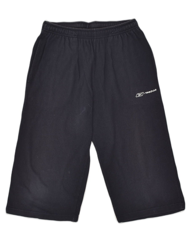 REEBOK Mens Bermuda Sport Shorts Small Black Cotton | Vintage Reebok | Thrift | Second-Hand Reebok | Used Clothing | Messina Hembry 