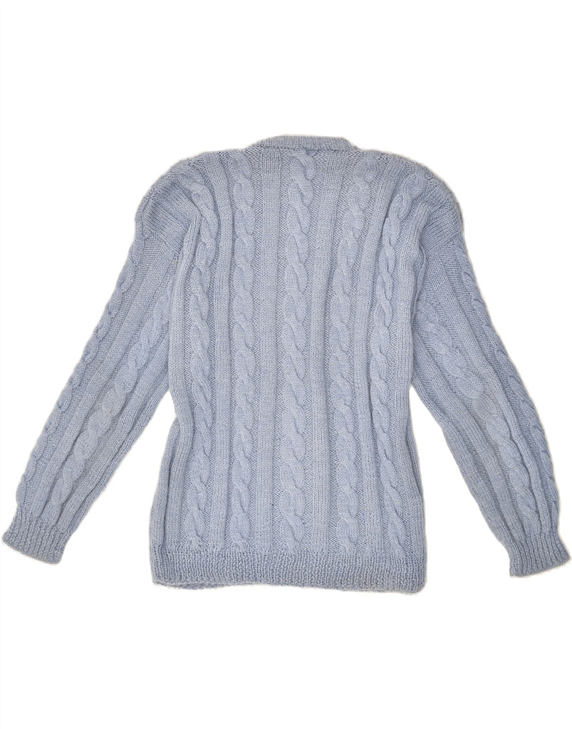 VINTAGE Womens V-Neck Jumper Sweater UK 10 Small Blue | Vintage Vintage | Thrift | Second-Hand Vintage | Used Clothing | Messina Hembry 