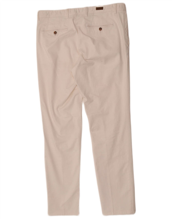 Massimo Dutti Mens Slim Chino Trousers EU 42 Large W32 L31 White