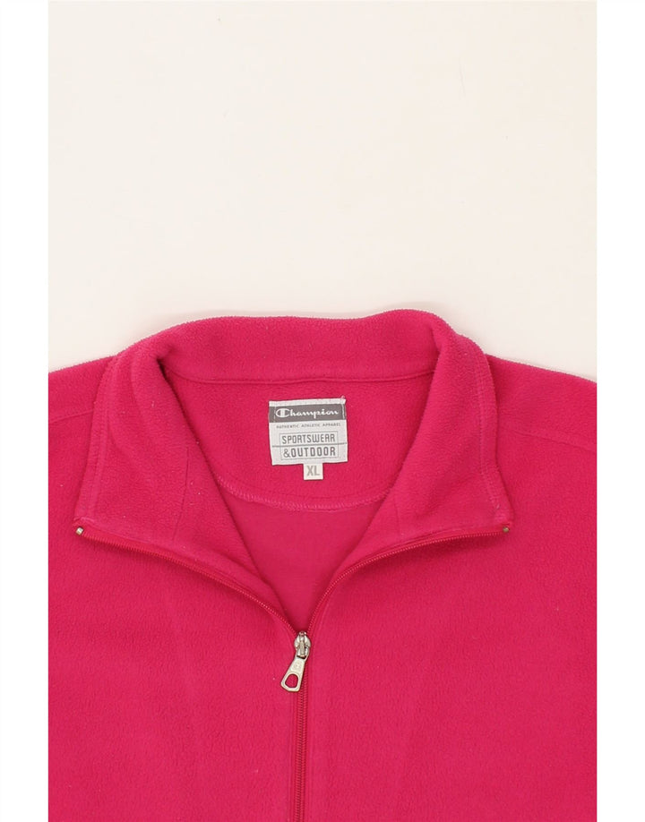 CHAMPION Womens Tracksuit Top Jacket UK 18 XL Pink Polyester Vintage Champion and Second-Hand Champion from Messina Hembry 